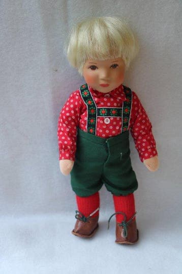 Käthe Kruse: pop Daniel, 26cm, goede staat, 1980 - Pop -, Antiquités & Art, Antiquités | Jouets
