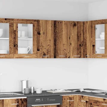 vidaXL Keukenbovenkast Lyon 60x31x60 cm bewerkt hout oud, Huis en Inrichting, Verzenden, Nieuw