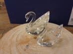 Swarovski - Beeldje - Zwaan groot en klein - Kristal, Antiek en Kunst