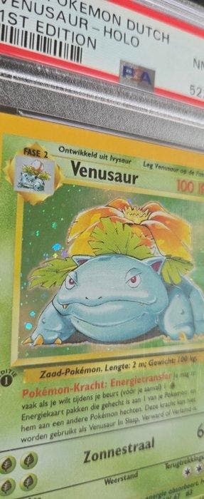 Pokémon - 1 Graded card - Venusaur 15 Foil, First edition -