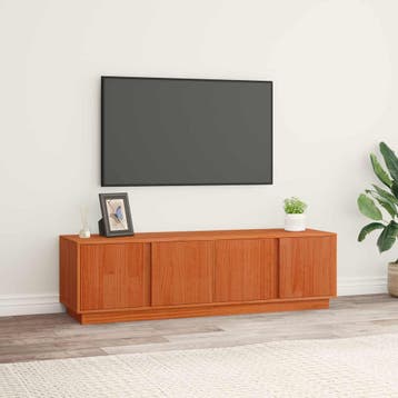 vidaXL TV Kast Waskleur Bruin 140 x 40 x 40 cm Massief, Huis en Inrichting, Kasten | Dressoirs, Verzenden, Nieuw