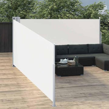 vidaXL Windscherm uittrekbaar 100x1000 cm crème, Verzenden