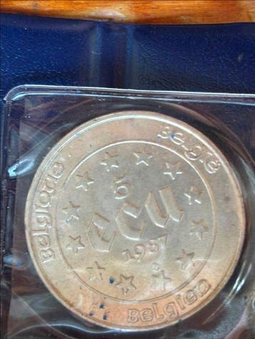 België. Boudewijn I. 5 ECU 1987, 30th Anniversary - Treaties