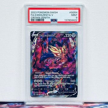 Pokémon Graded card - FA/ZAMAZENTA V #GG54 - Pokémon - PSA 9