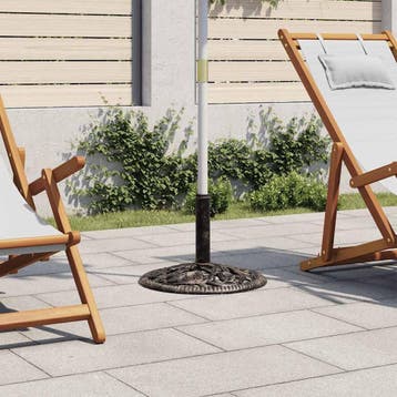 vidaXL Parasolvoet 12 kg 48 cm gietijzer bronskleurig, Verzenden