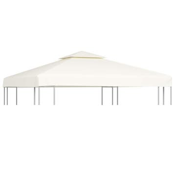 vidaXL Vervangend tentdoek prieel 310 g/m² 3x3 m crèmewit, Tuin en Terras, Verzenden, Nieuw