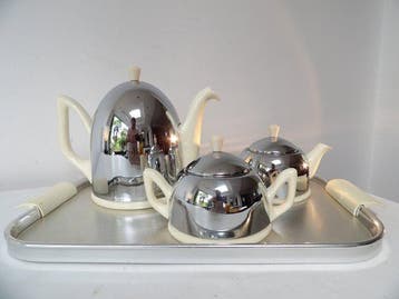 Plazuid Gouda - Koffie- en theeservies (4) -, Antiek en Kunst