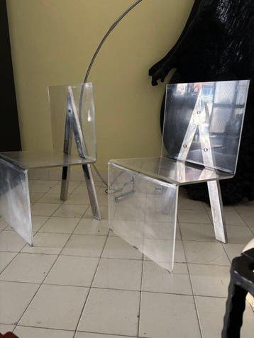 Chaise (2) - plexiglas, Acier
