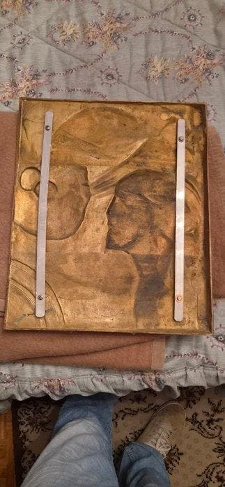 S. Norga - Religieus wandreliëf - Piëta - 56 x 47 cm - 13 kg, Antiek en Kunst