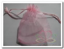Cadeauzakje giftbag Organza Rose 9x13 cm, Nieuw