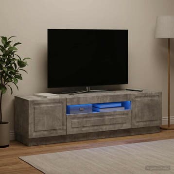 vidaXL LED tv-meubel Betongrijs Bewerkt hout, Verzenden