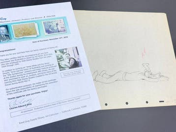 Walt Disney - Vintage Goofy productietekening - Made by, Verzamelen, Disney, Nieuw