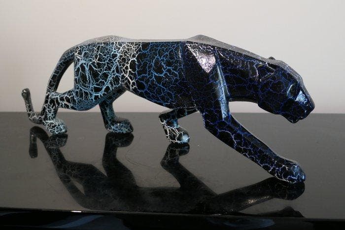 RichART - Panthère Electric blue, Antiquités & Art, Art | Objets design