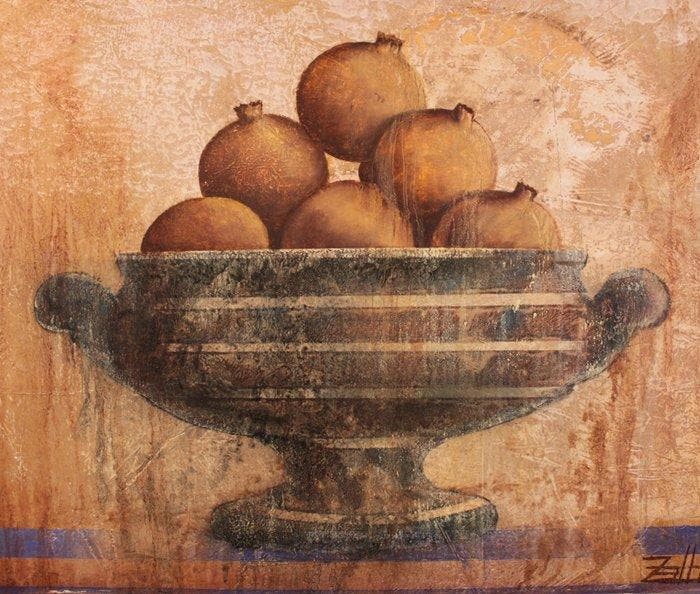 Roberto Zalbidea Basterretxea (1956-2019) - Frutero con, Antiek en Kunst, Kunst | Schilderijen | Klassiek