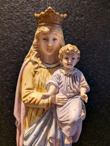 Beeldje - Madonna met Kind - 30 cm - Biscuit porselein