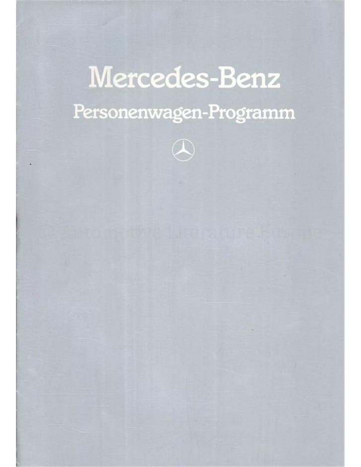 1983 MERCEDES BENZ PROGRAMMA BROCHURE DUITS, Boeken, Auto's | Folders en Tijdschriften