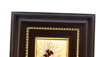 R. Bétourné Limoges - Lijst - Hout, Emaille, 32 cm, Antiek en Kunst