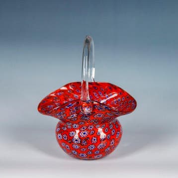 Vintage Murano Millefiori Glas - Vase - Verre de Murano