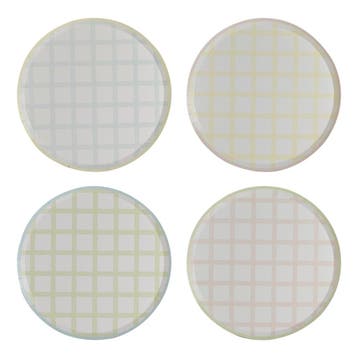 Gekleurde Borden Pastel 25cm 8st, Verzenden, Nieuw