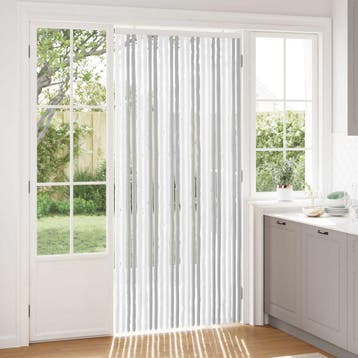 vidaXL Insecten Gordijn Chenille Lichtgrijs en wit 100 x 220, Verzenden, Nieuw