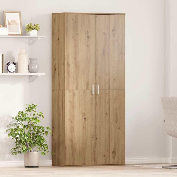 vidaXL Highboard 80 x 35 x 180 cm Bewerkt hout artisanaal, Huis en Inrichting, Kasten | Overige, Nieuw, Verzenden