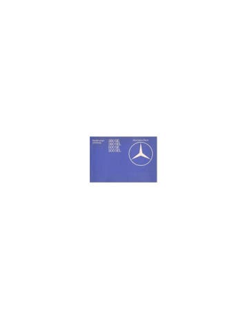 1980 MERCEDES BENZ S KLASSE INSTRUCTIEBOEKJE DUITS, Ophalen of Verzenden