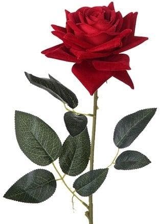 Zijden Roos Emperor Velvet Donkerrood 72 cm per stuk, Maison & Meubles, Accessoires pour la Maison | Plantes & Fleurs artificielles