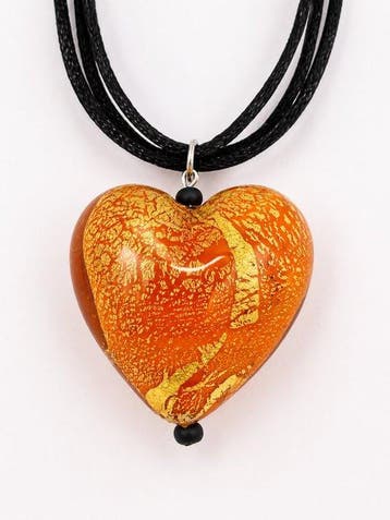 24 karaat - Murano-glas, Geel goud - Ketting met hanger -