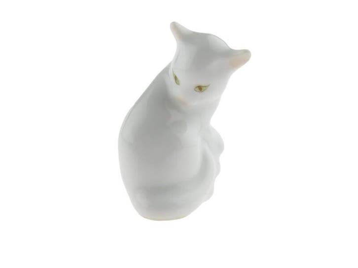 Miniatuur witte kat - Herend, Collections, Jouets miniatures, Envoi