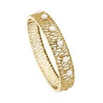 Gouden slavenarmband met parels; maat M (Schakelarmband), Gebruikt, Overige kleuren, Ophalen of Verzenden, Met edelsteen