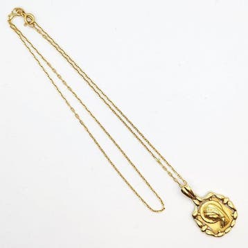 2-delige sieradenset - 18 karaat Geel goud - 45,5 cm