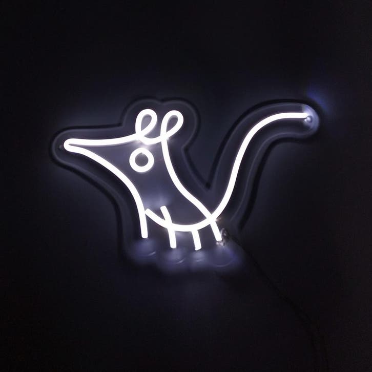 Muis Neon Bord Muisje Dieren Lamp LED, Collections, Collections Autre, Envoi