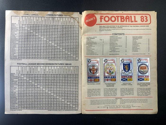 1982/83 Panini Original Sticker Album Football 83 -, Collections, Autocollants