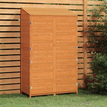 vidaXL Tuinschuur 102x52x174,5 cm massief vurenhout bruin, Tuin en Terras, Tuinhuizen, Verzenden, Nieuw