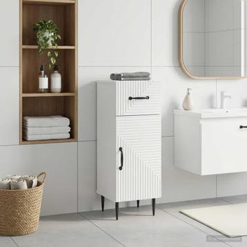 vidaXL Badkamer Opbergkast HAARLEM Wit 30 x 31 x 80 cm, Verzenden, Nieuw