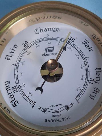 Plastimo - Weerstation - Messing, Glas