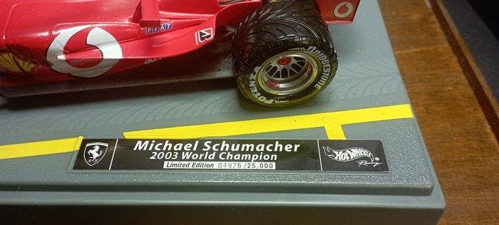 Hot Wheels 1:18 - Modelauto - Ferrari F1 2003 Schumacher, Hobby & Loisirs créatifs, Voitures miniatures | 1:5 à 1:12