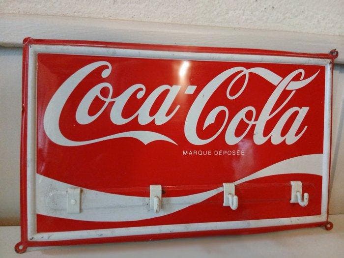 Coca-Cola Company - Coca-Cola keukenrek of kapstok -, Antiek en Kunst, Antiek | Wandborden en Tegels