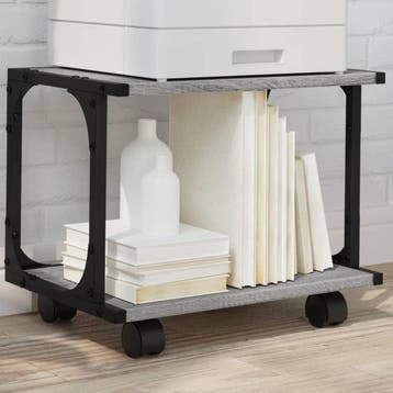 vidaXL Printerkastje 2-laags 41x28x33,5 cm bewerkt hout, Verzenden