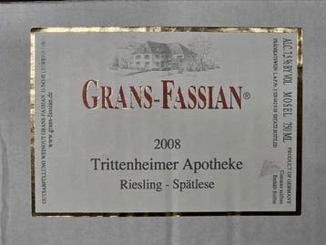 2008 Grans-Fassian, Trittenheimer Apotheke Riesling - Moezel, Nieuw