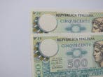 Italie. - 2 x 500 lire 1976 - Serie sostitutive - Gigante BS