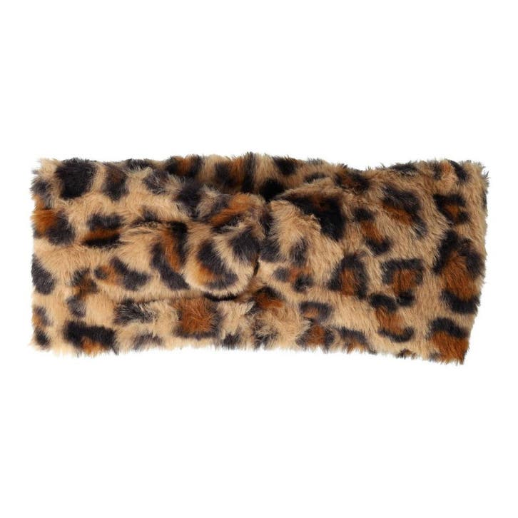 Haarband Twist 12cm – Panter Print – Teddy Imitatiebont Stof, Handtassen en Accessoires, Uiterlijk | Haarverzorging
