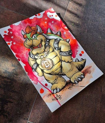 Video game figuur BOWSER X BITCOIN BTC X CRYPTO EDITION 1/1