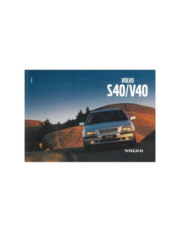 2001 VOLVO S40 | V40 INSTRUCTIEBOEKJE ENGELS