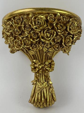 Wanddecoratie - Italië - Een console met rozenboeket