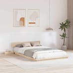 vidaXL Bedframe Bruin 140 x 190 cm Hout, Verzenden