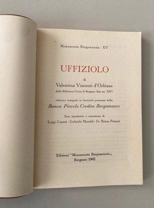 Vari - Uffiziolo di Valentina Visconti dOrléans della, Antiek en Kunst, Antiek | Boeken en Manuscripten