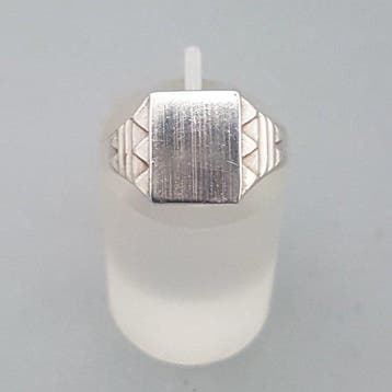 Zilver, Art Deco, Zegelring - Ring