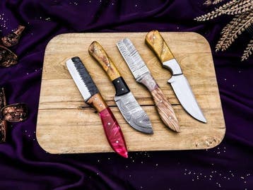 Black Smith Collectible Knife Handmade Skinner Knife Forged