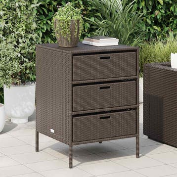 vidaXL Tuinkast 55x59x80 cm poly rattan bruin, Verzenden
